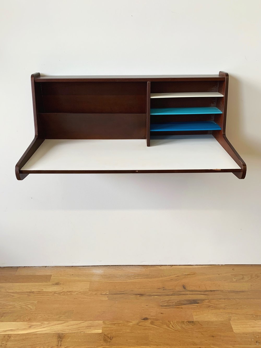 Mid Century Wall Mounted Floating Desk