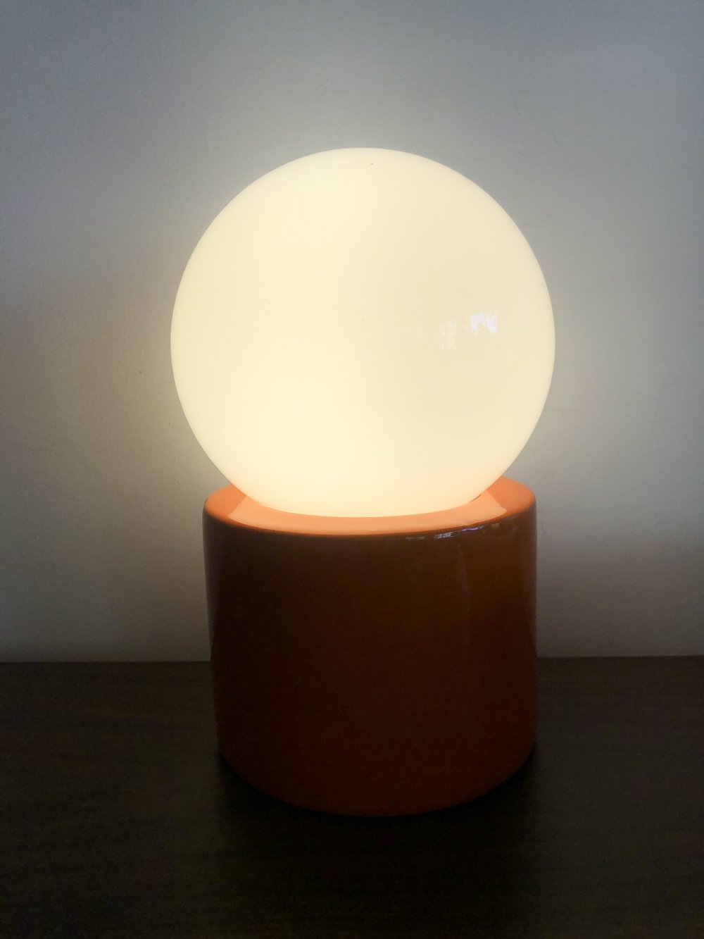 Vintage Italian Orange Ceramic Orb Table Lamp – Home Union NYC