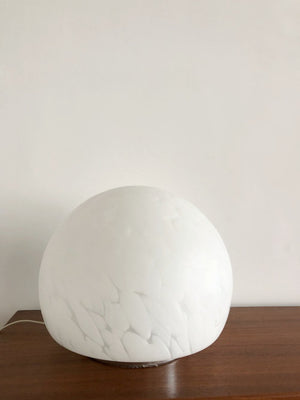 Vintage 1970s Murano Glass Speckled Orb Table Lamp