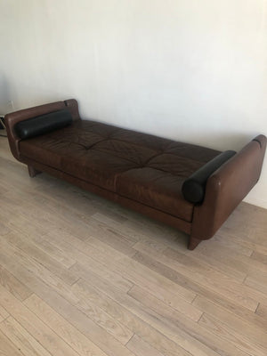 Vladimir Kagan 'Matinee' Sofa / Daybed in Leather