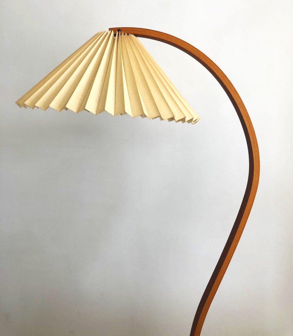 1970s Bent Teak Danish Caprani Floor lamp