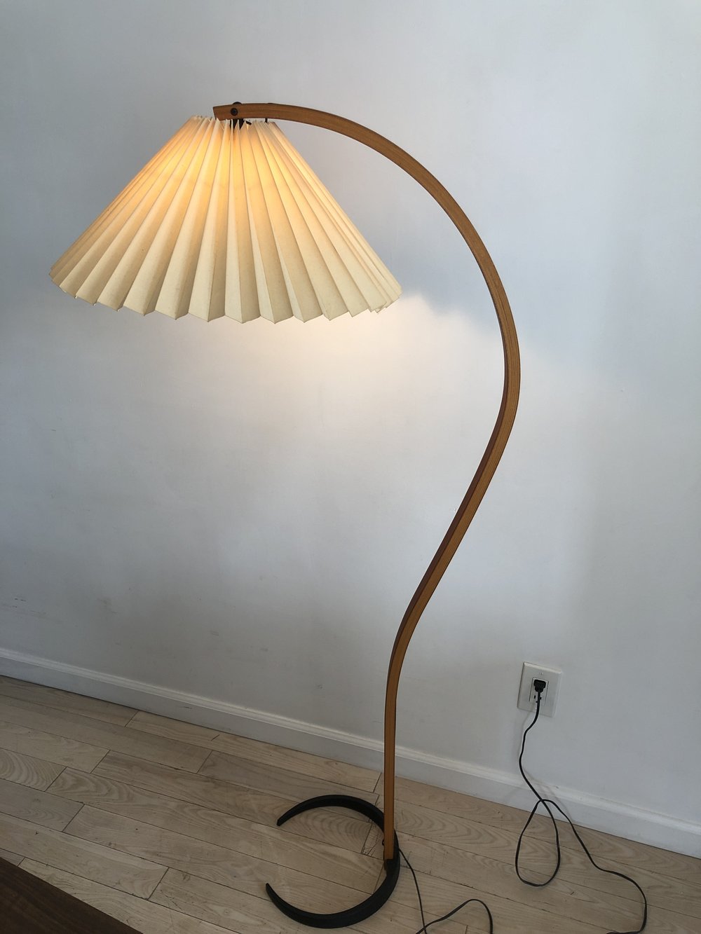 1970s Bent Teak Danish Caprani Floor lamp
