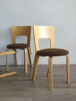 Vintage  Bent Beech Chair 66 By Alvar Aalto for Artek