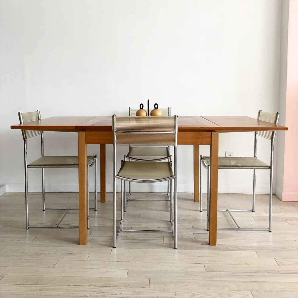 Set of 4, 1970s Italian Clear PVC Spaghetti Chairs by Giandomenico Belotti for Alias