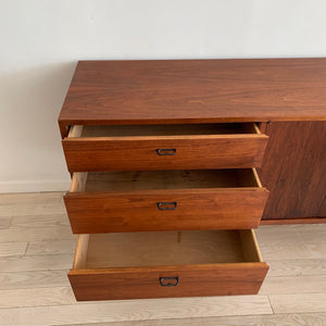 Mid Century Walnut Credenza By Founders