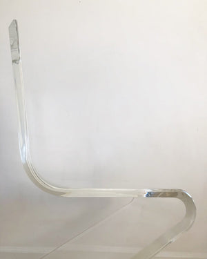 1970s Lucite Cantilever Z Chair