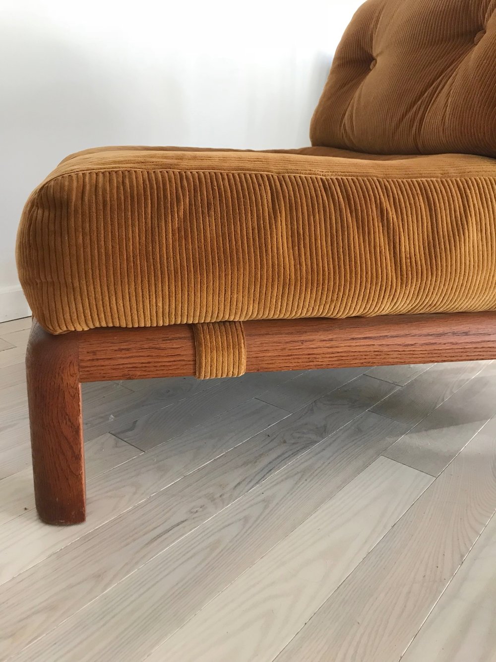 Mid Century Fumed Oak Scandinavian Lounge Chair