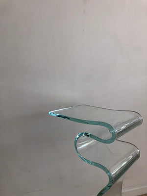 Vintage Freeform Sculptural Glass Table/Bench/Pedestal by Laurel Fyfe