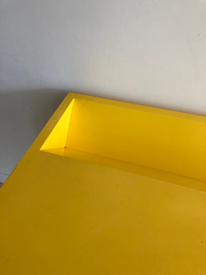 1970s Syroco Plastic Yellow Parsons Desk