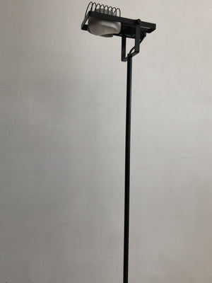 1970s Italian Ernesto Gismondi for Artemide Black Metal Floor Lamp