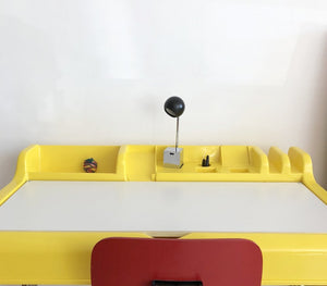 1970s Yellow Plastic Desk