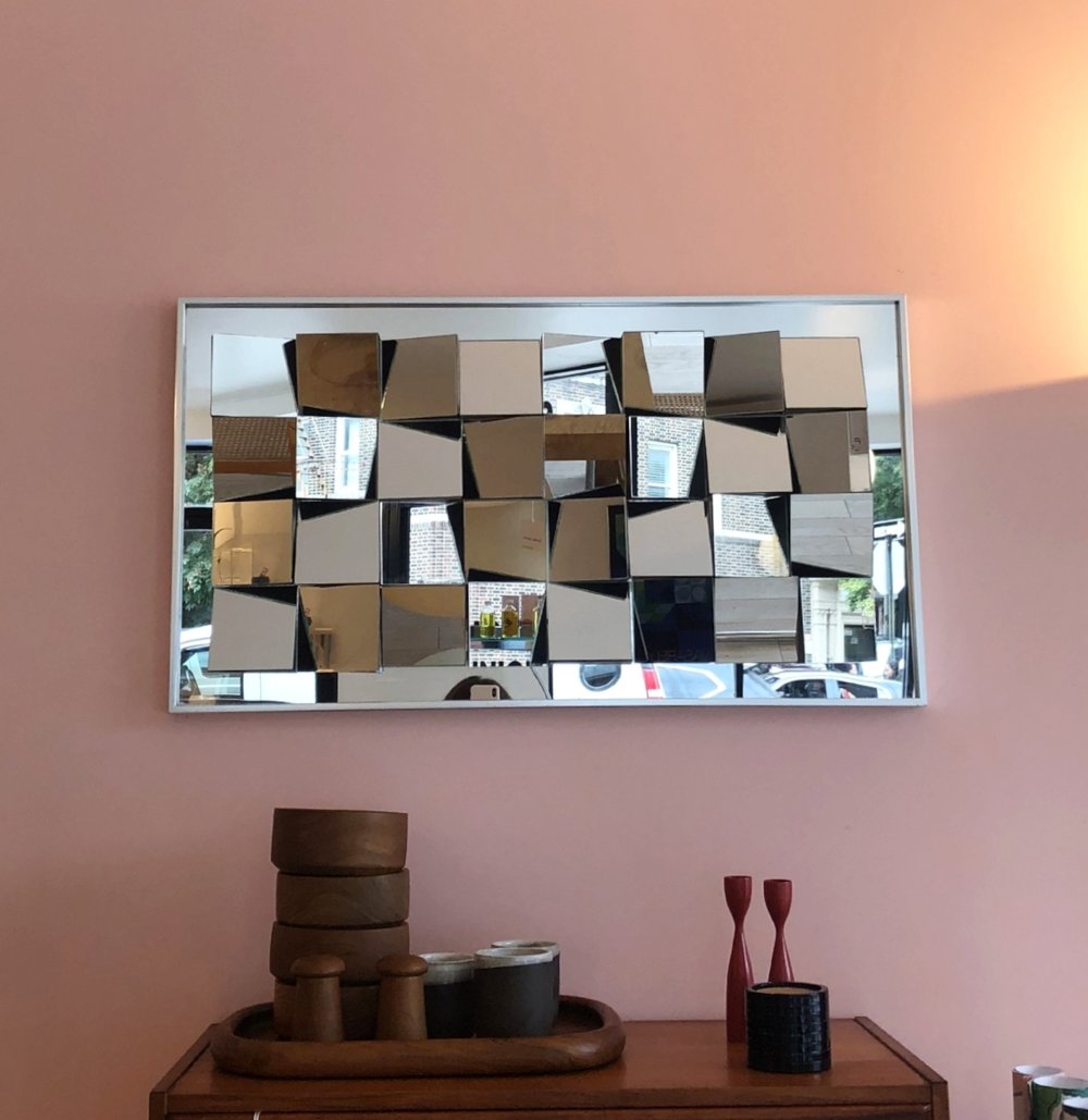 1970s Cubist "Slopes" Mirror by Neal Small