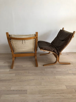 1960s Westnofa Bent Birch + Leather Siesta Chair From Norway