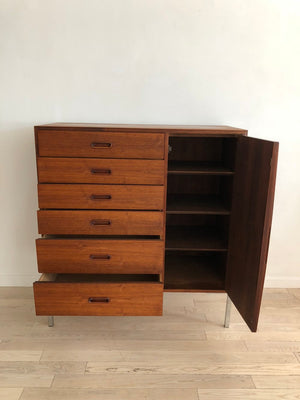 1960s Refinished Walnut Gentleman's Chest by Founders