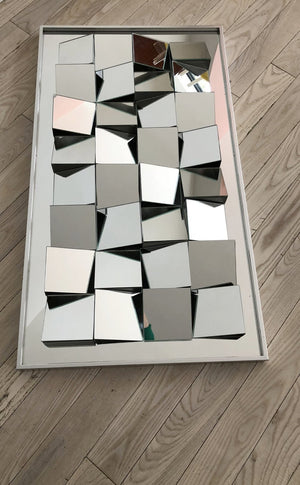 1970s Cubist "Slopes" Mirror by Neal Small