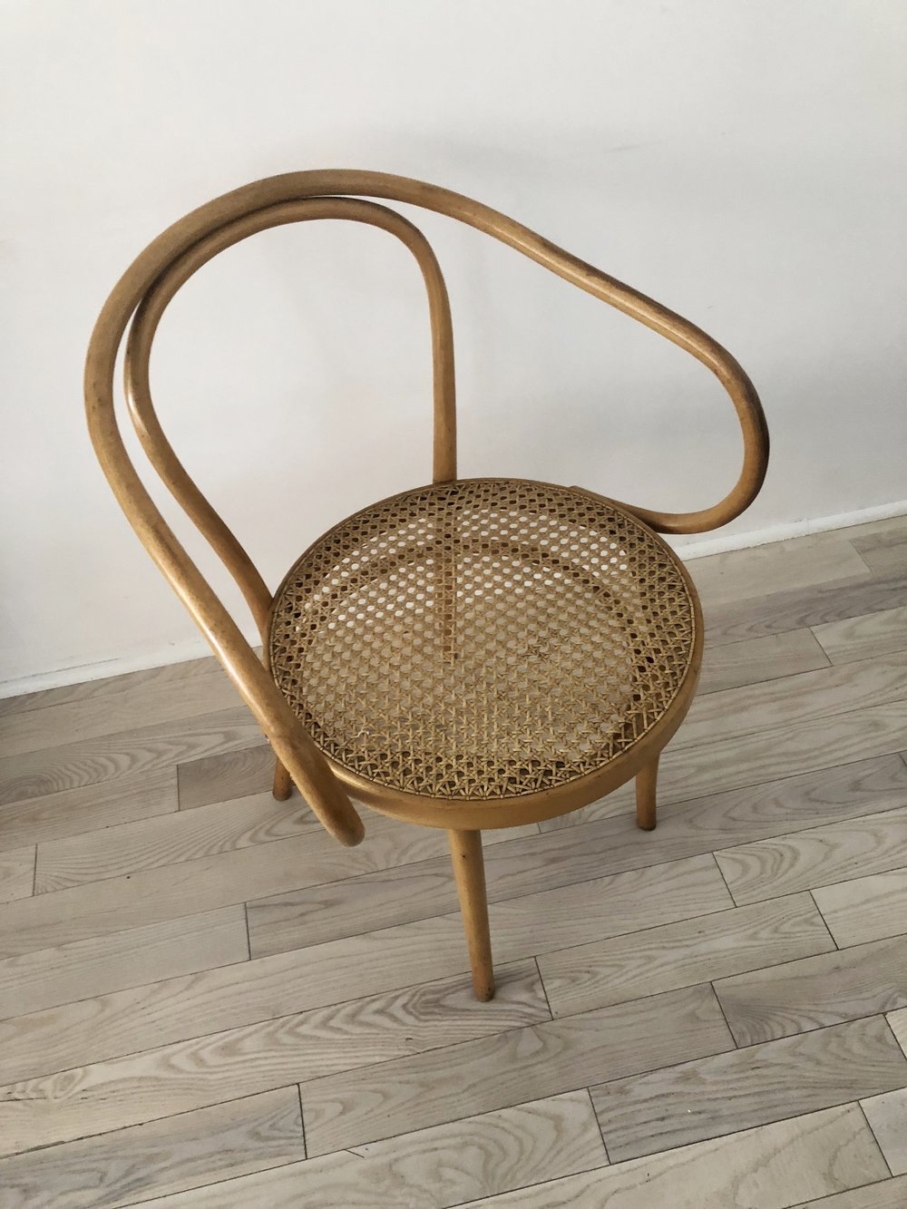 Pair of 1960s Bentwood Hand Caned Thonet B9 Armed Chairs-2 chairs