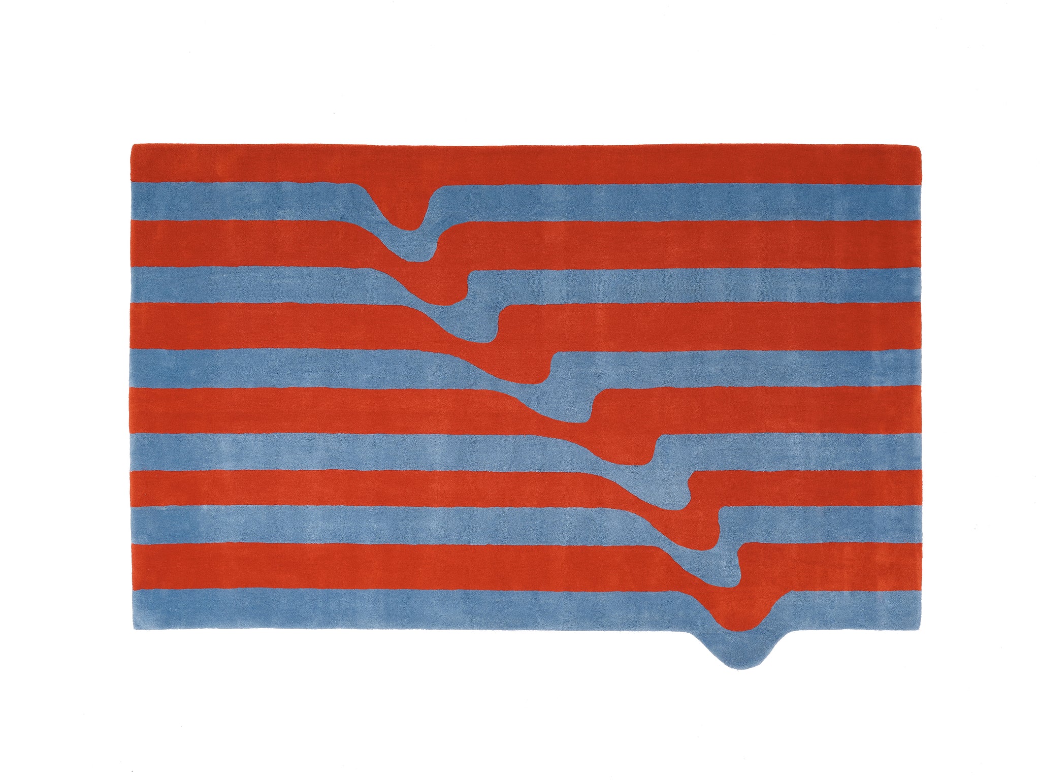 Salerno - Sangue Blu Wool Drip Striped Rug