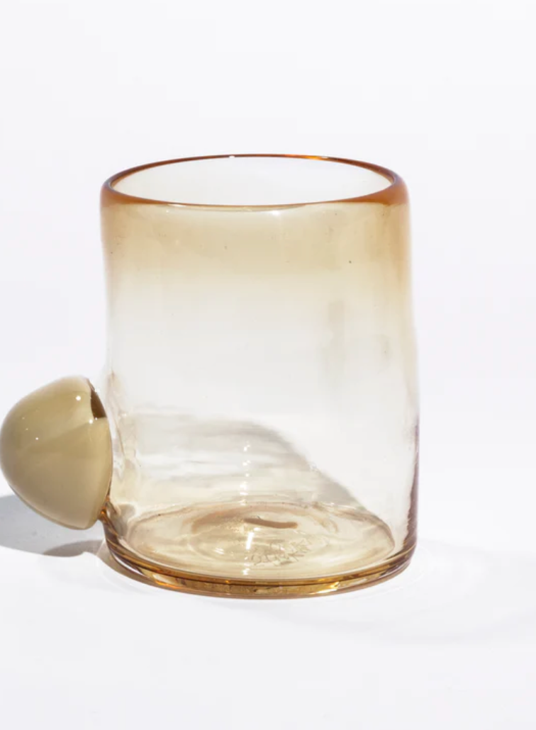 Cream Glass Bubble Cup