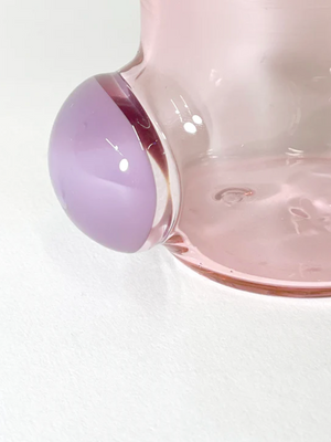 Pale Pink and Lavender Glass Bubble Cup