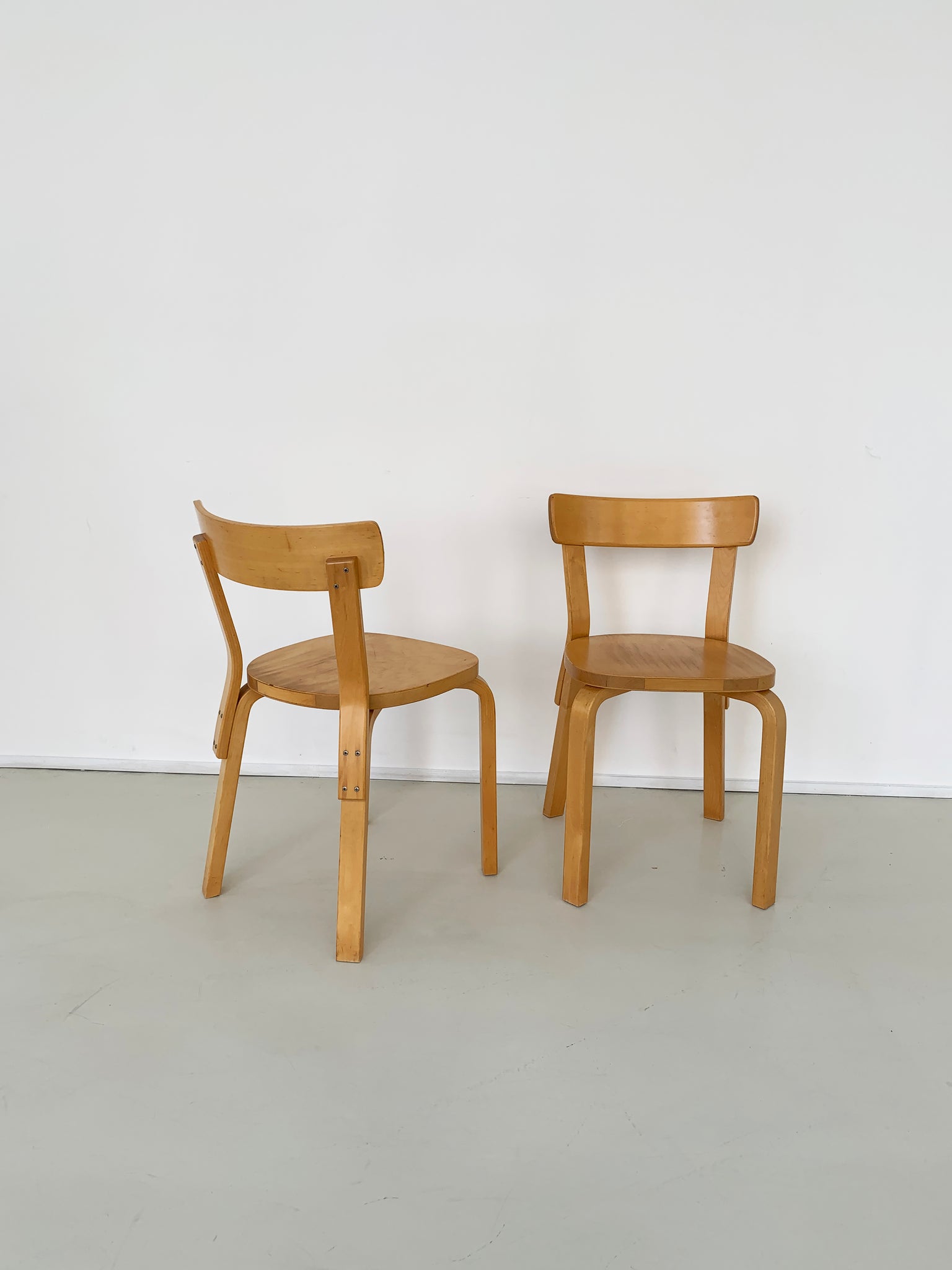 1970s Alvar Aalto Birch Chair 69 by ICF