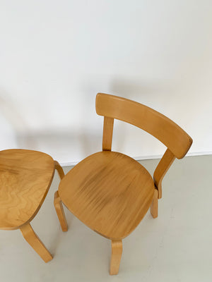 1970s Alvar Aalto Birch Chair 69 by ICF