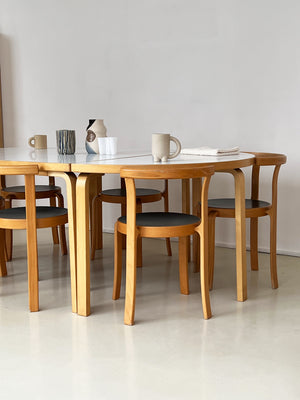 Vintage Alvar Aalto 3-Piece Dining Table Set, Finland