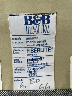 Pair of 1973 Mario Bellini Amanta Sectionals for B&B Italia