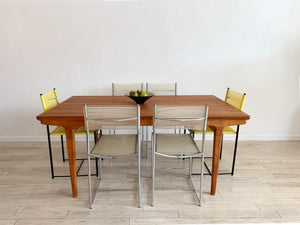 Mid Century Teak Expandable Dining Table by Johannes Andersen
