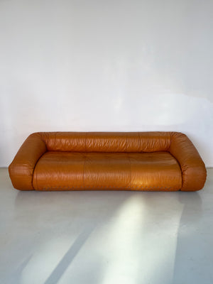 1970s Leather Anfibio Sofa by Alessandro Becchi