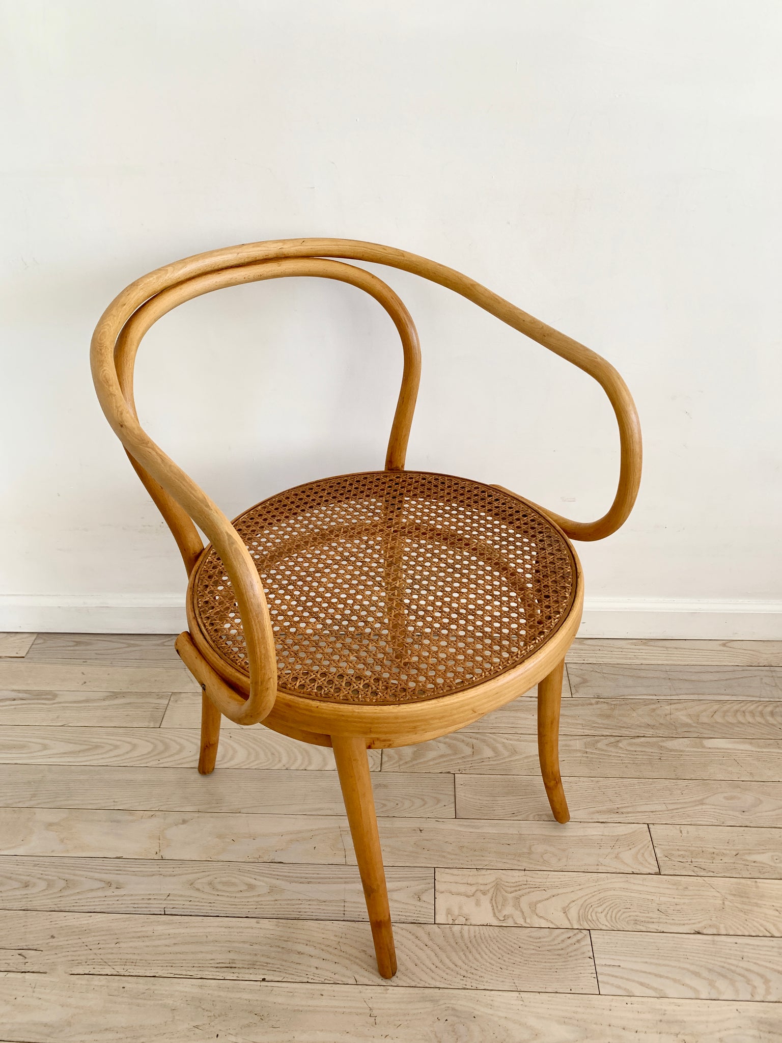 1960s Cane Thonet B9 Bentwood Arm Chairs for Stendig