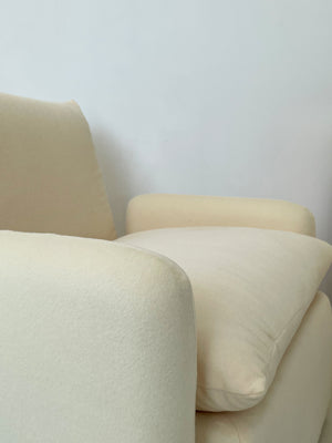 1970s Gae Aulenti Italian Cashmere Pillow Chair