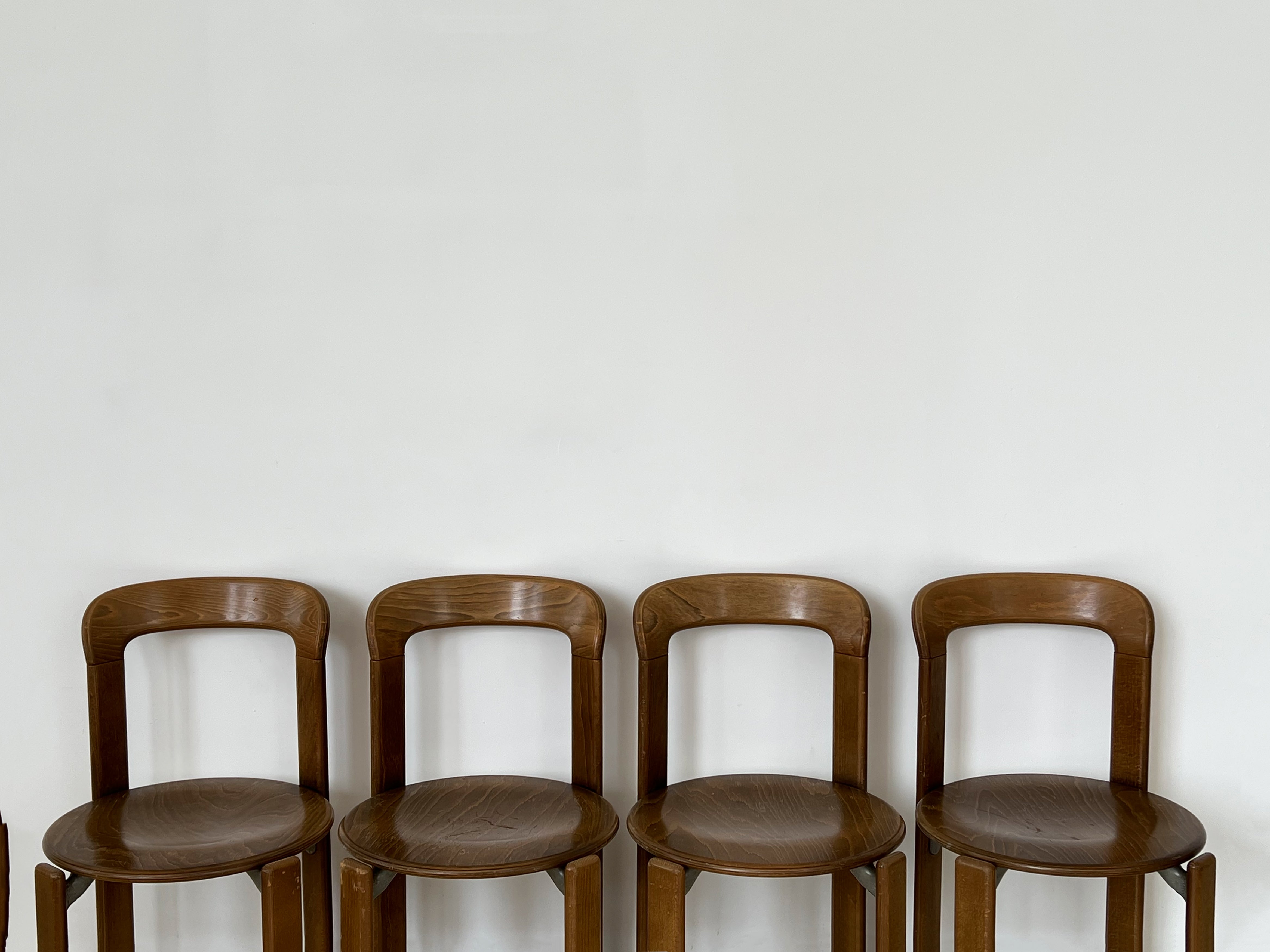 Vintage Set of 4 Brown Bruno Rey Dining Chairs – Home Union NYC