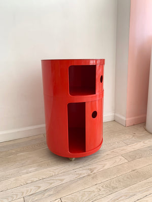 Tall 1970s Plastic Componibili Unit on Caster Wheel by Anna Castelli for Kartell - Single