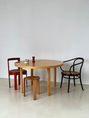 Vintage Birch Alvar Aalto 91A Round Dining Table, ICF