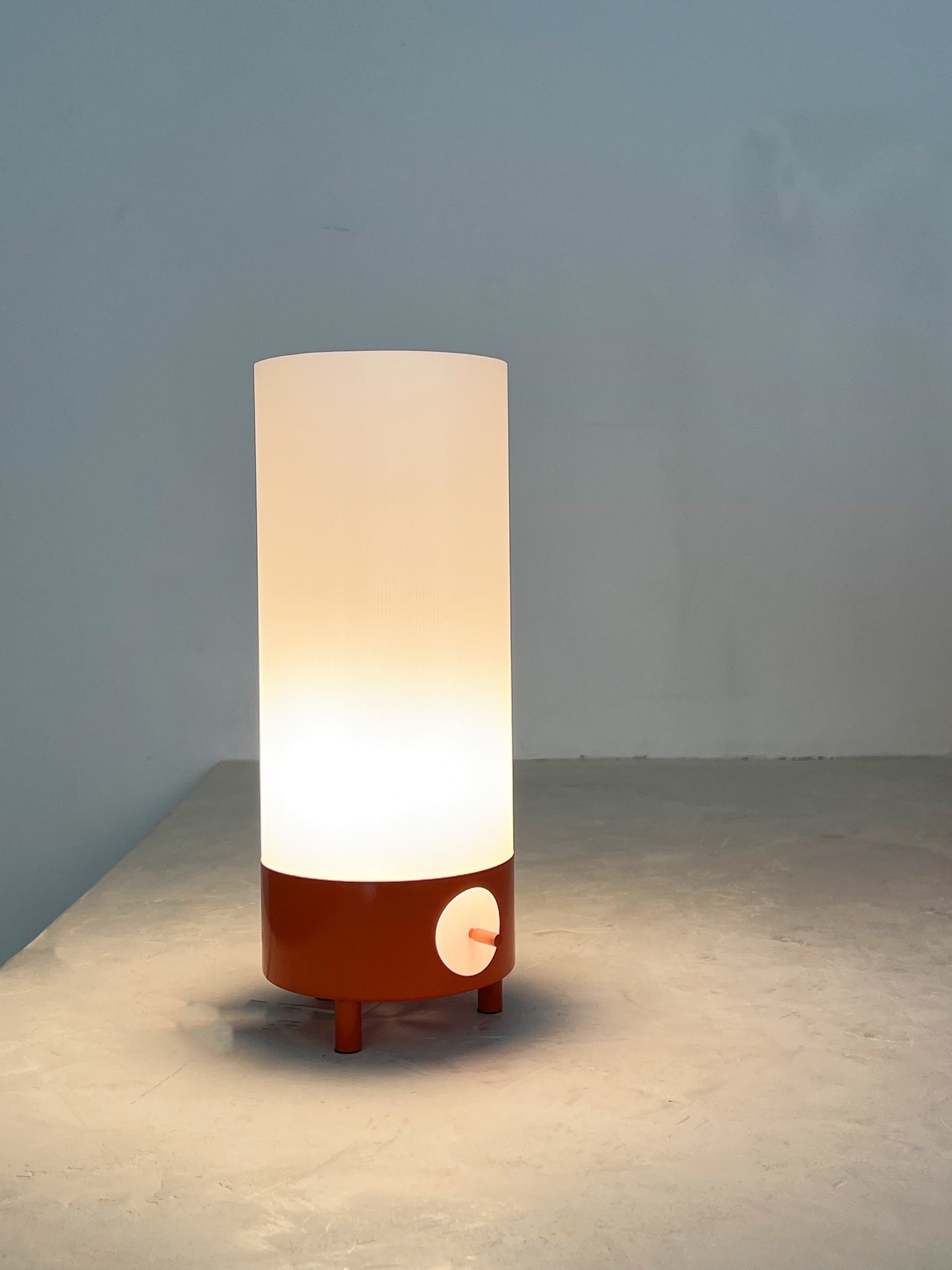 Bill Curry Mid Century Orange Limelite Table Lamp
