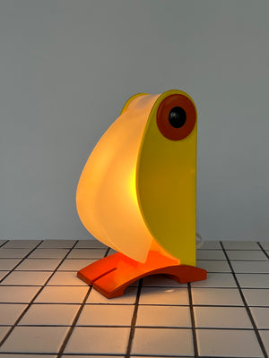 1968 Yellow Toucan Table Lamp by Old Timer Ferrari, Italy