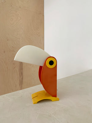 1968 Pale Orange Toucan Table Lamp by Old Timer Ferrari, Italy