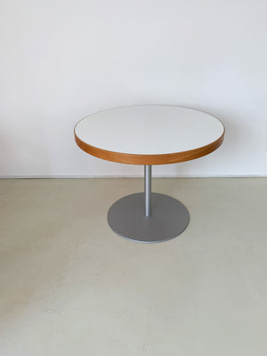 1980s Danish Beechwood and Formica Round Dining Table