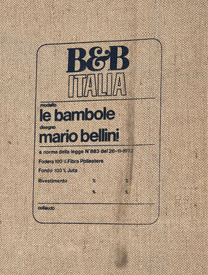 1970s Mario Bellini Le Bambole Lounge for B&B Italia