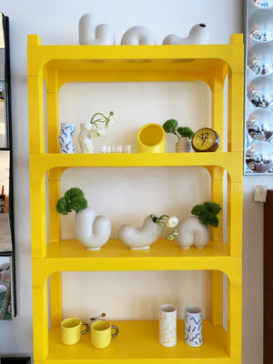 Vintage 1970s Plastic Modular Yellow Bookcase