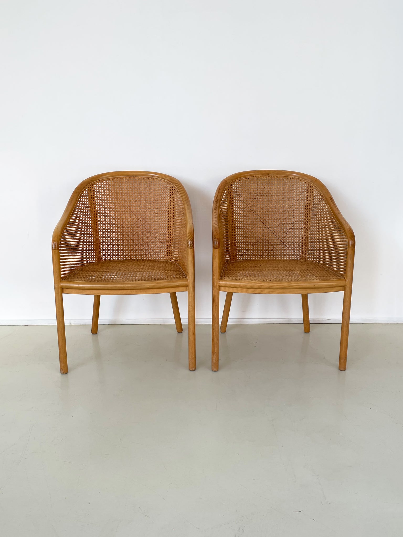 1970s Cane and Ash Wood Chairs by Ward Bennett for Brickel Associates - Per