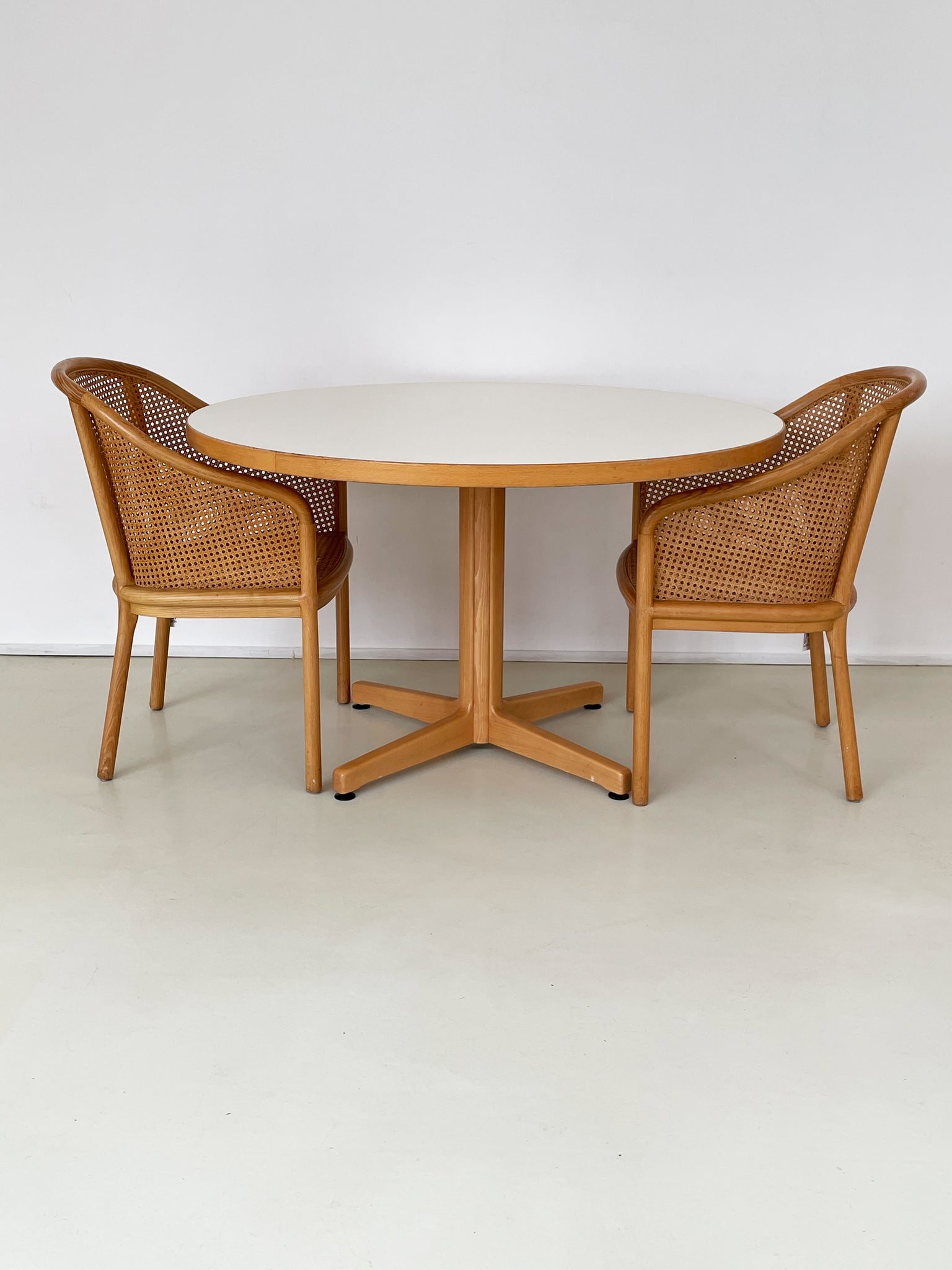 1970s Bruno Rey RoundBeech Wood Dining Table
