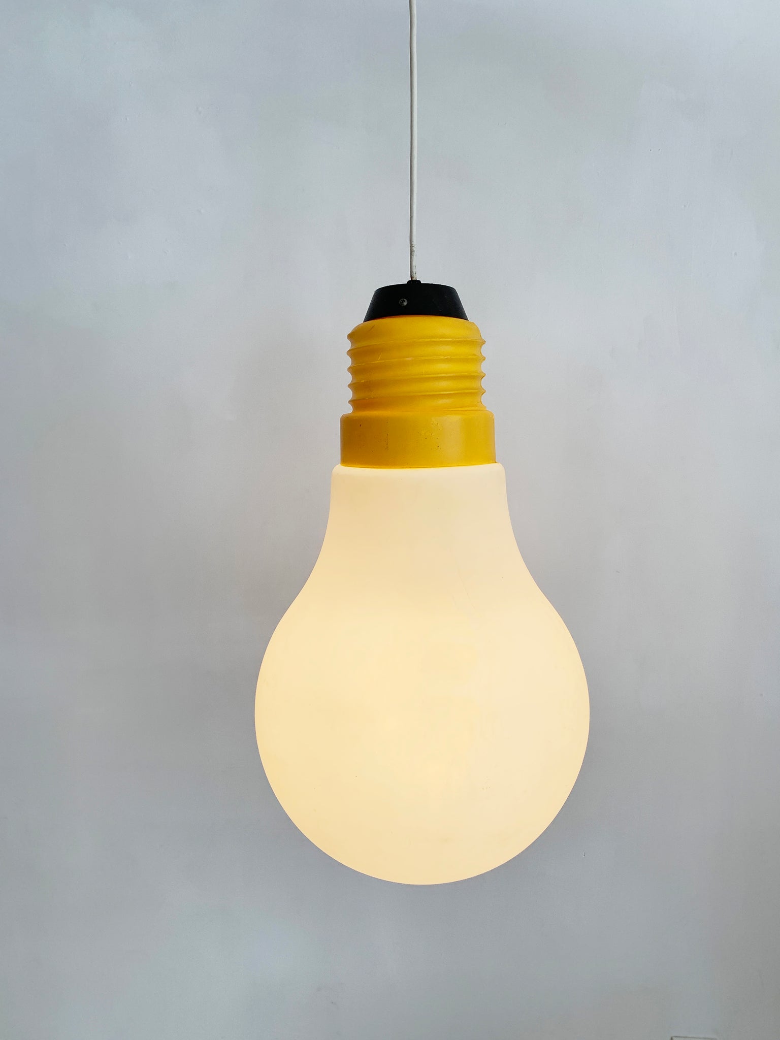 1970s Ingo Maurer Style Plastic Bulb Bulb Lamp