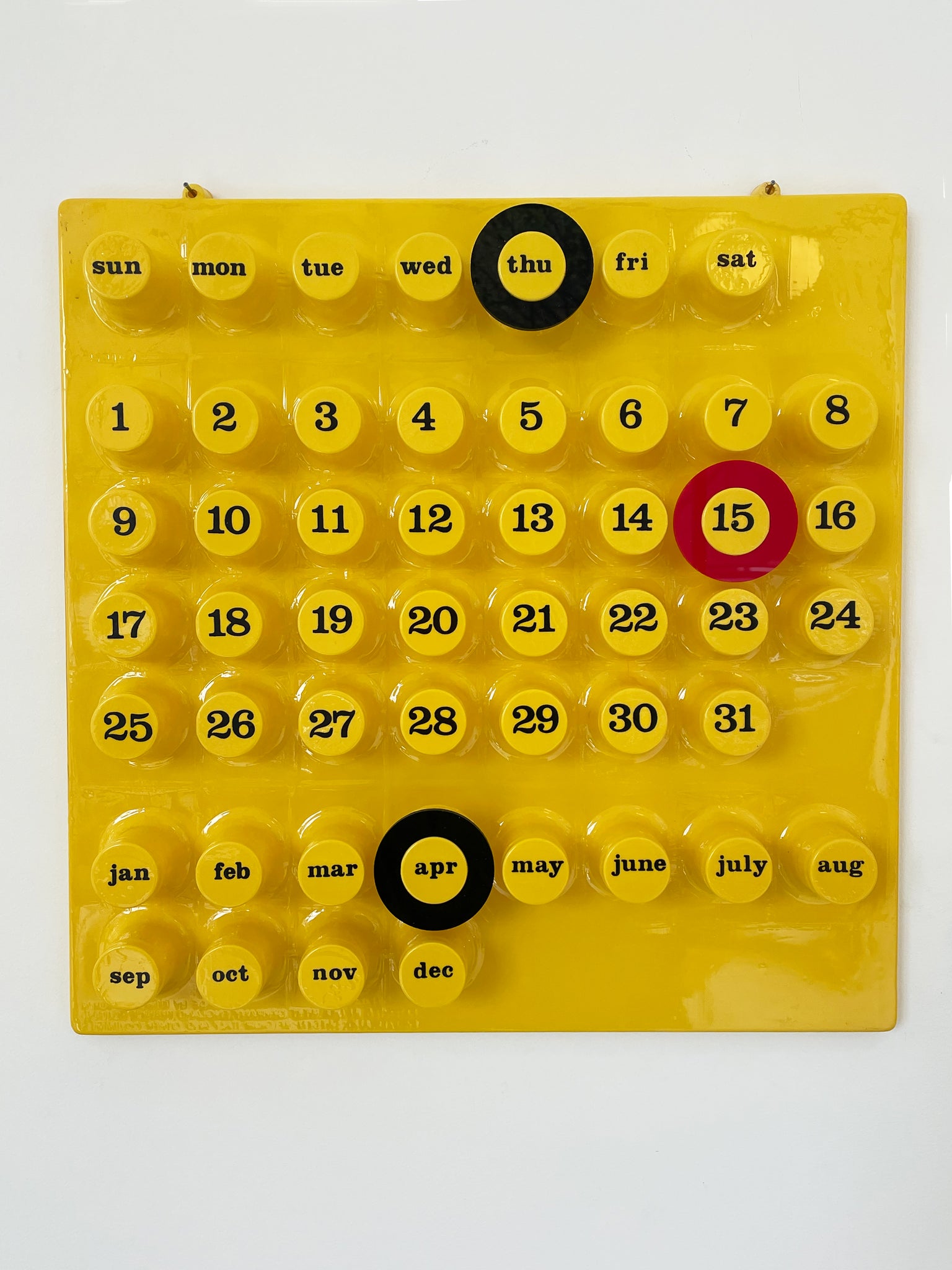 1970s Ring-A-Date Perpetual Calendar by Giorgio Della Beffa