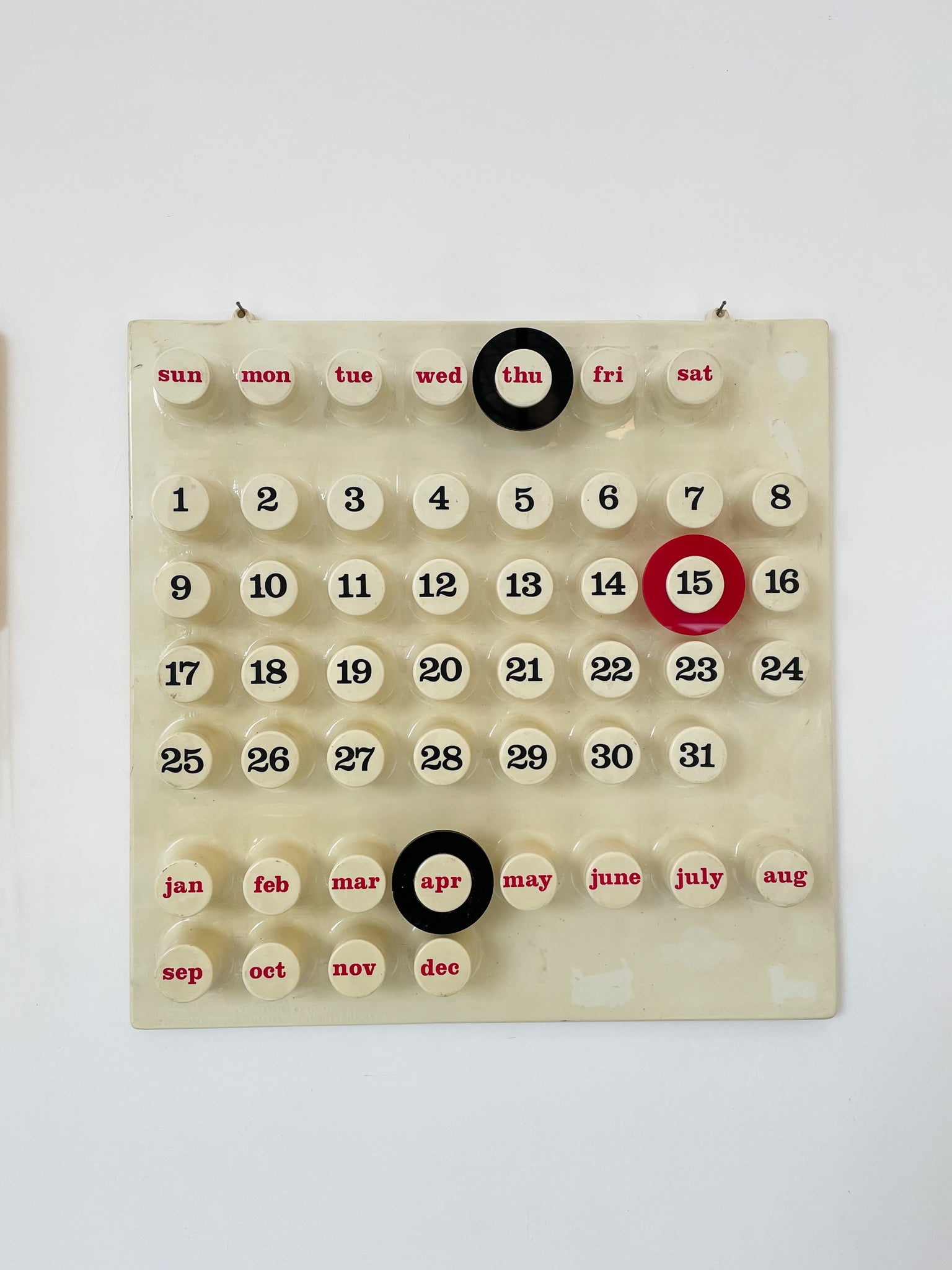 1970s RingADate Perpetual Calendar by Della Beffa Home