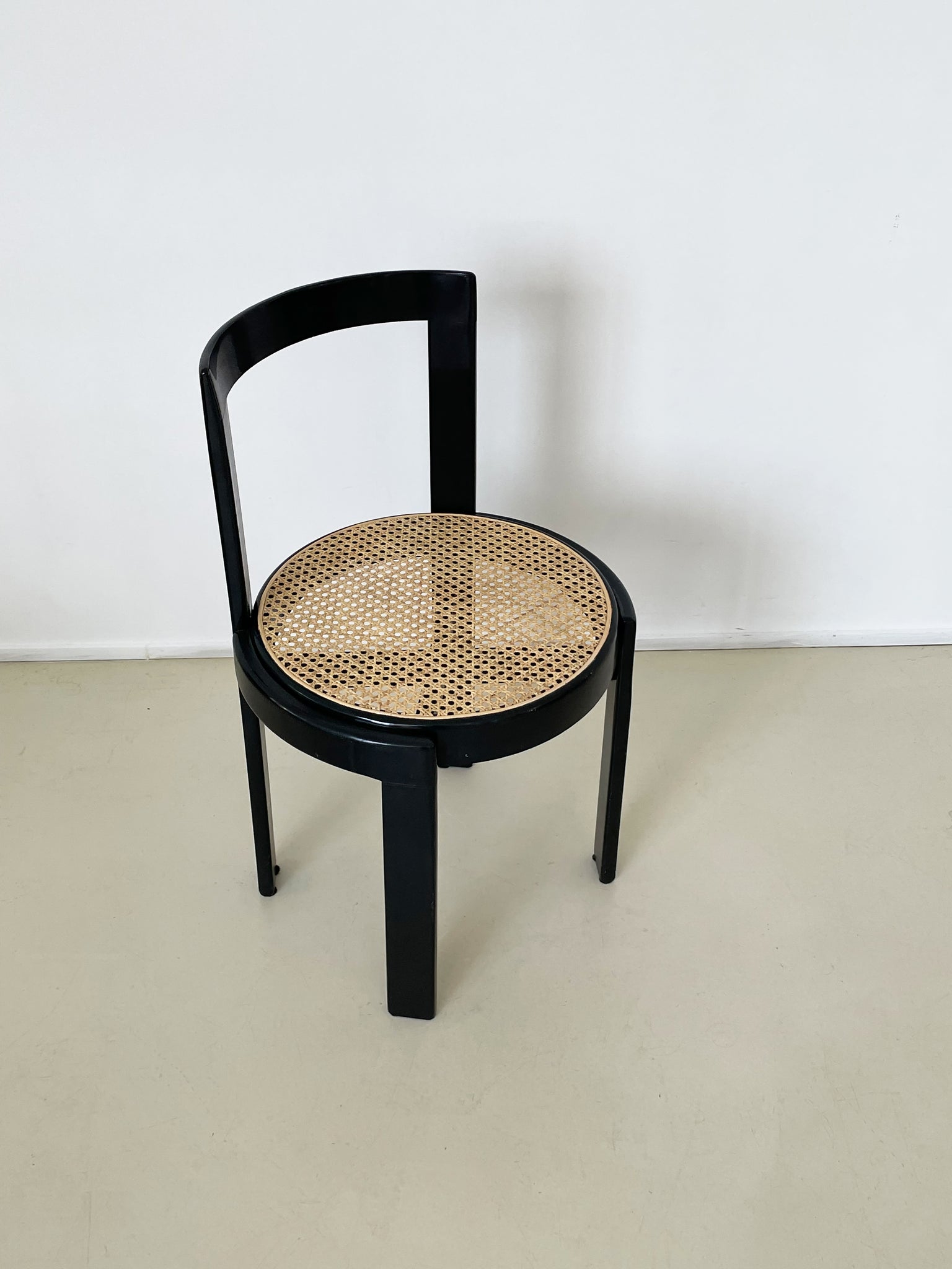 1970s Italian Cane Round Chair