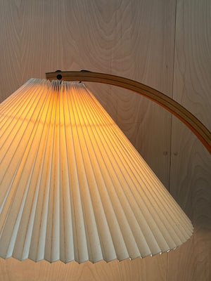1970s Danish Pleated Caprani Floor Lamp, Bent Teak
