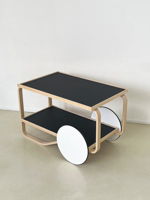 Alvar Aalto 901 Black and Birch tea Trolley