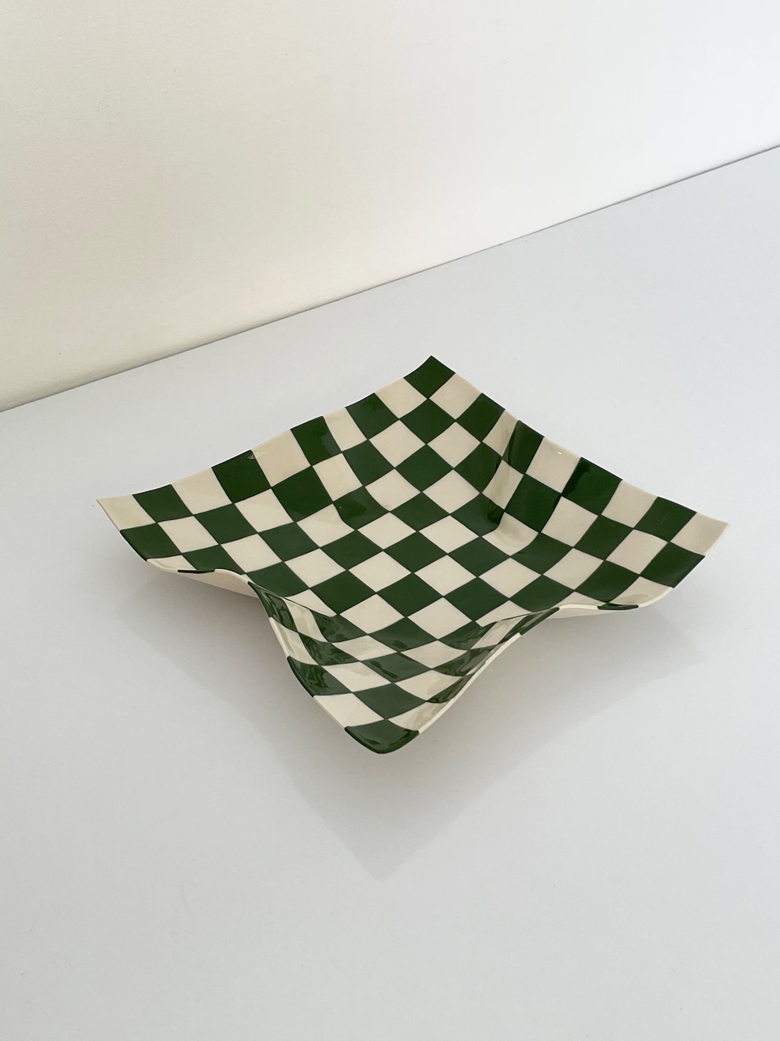 Handmade Ceramic Handkerchief Check Dish – Home Union NYC