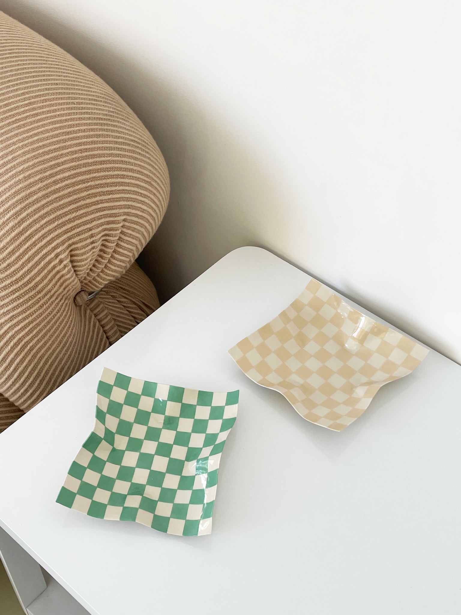 Handmade Ceramic Handkerchief Check Dish – Home Union NYC
